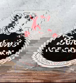 Porcelain Bordens Ice Cream Sign