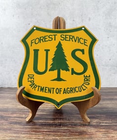 Porcelain USFS US Forest Service Shield Sign