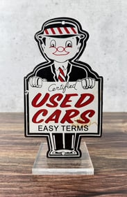 Porcelain Certified Used Cars Sign
