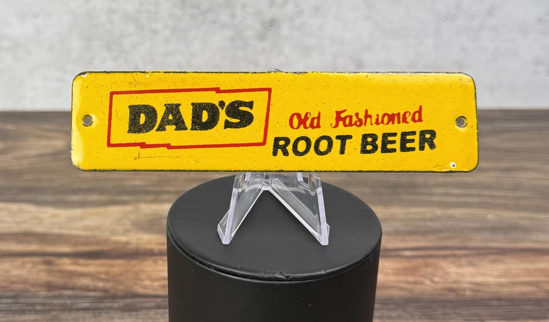 Dads Root Beer Porcelain Door Push Sign (1 of 3)