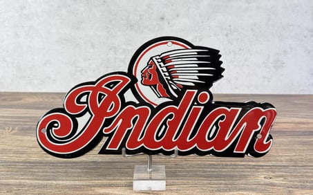 Porcelain Indian Motorcycles Sign