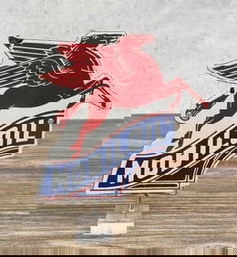 Porcelain Mobil Oil Pegasus Sign