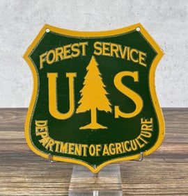 Porcelain USFS US Forest Service Shield Sign