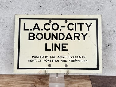 Los Angeles County Boundary Line Sign