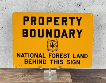 USFS US Forest Service Property Boundary Sign