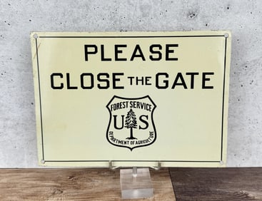 USFS US Forest Service Please Close Gate Sign
