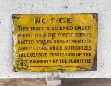 USFS US Forest Service Notice Sign