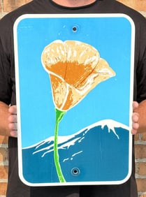 California Poppy Scenic Route Highway Sign