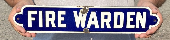 US Forest Service USFS Fire Warden Porcelain Sign