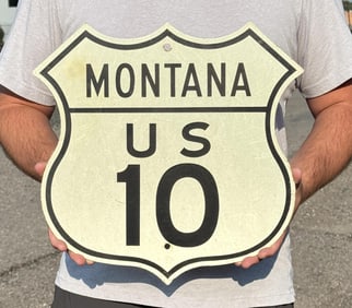 Montana US Highway 10 Shield Sign