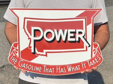 Montana Power Gasoline Sign