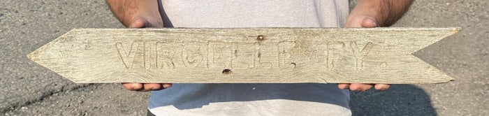 Virgelle Montana Ferry Wood Arrow Sign