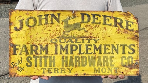 John Deere Implements Terry Montana Sign