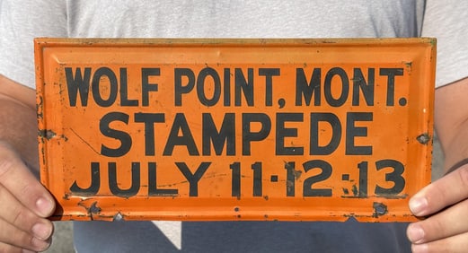 Wolf Point Montana Stampede License Plate Topper