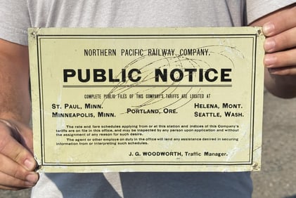 Helena Montana Northern Pacific Railway Tin Sign