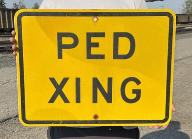 Montana Pedestrian Crossing Sign