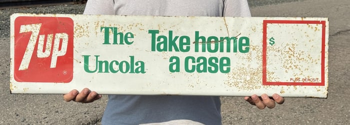 7 Up The Uncola Rack Topper Sign