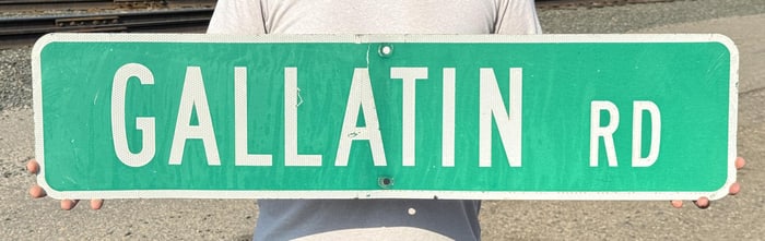 Gallatin Road Bozeman Montana Street Sign