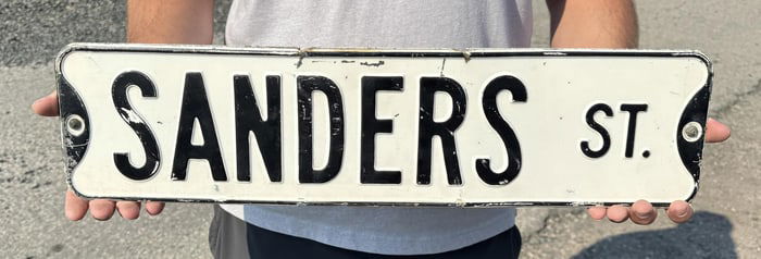 Antique Helena Montana Sanders Street Sign