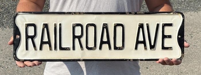 Railroad Avenue Street Sign