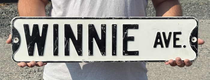 Antique Helena Montana Winnie Ave Street Sign