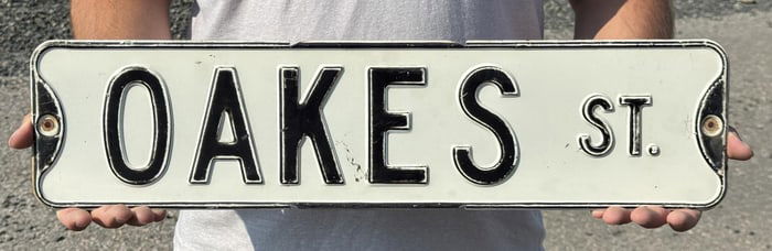 Antique Helena Montana Oakes Street Sign