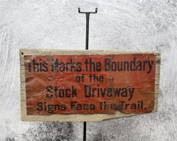 Early USFS Forest Service Stock Driveway Sign