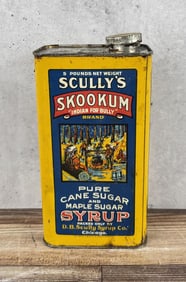 Scully Skookum Brand Maple Syrup Tin Can