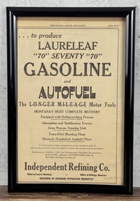 Laureleaf Gasoline Montana Newspaper Ad