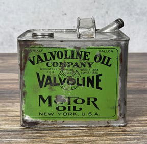Valvoline Oil Company Half Gallon Tin Can