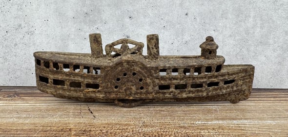 Arcade Cast Iron Steamboat Steamship Toy