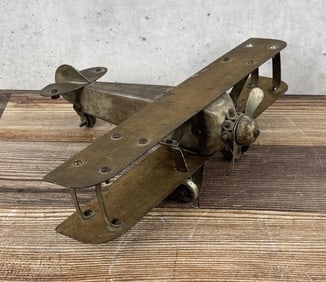 Metalcraft Spirit of St Louis Biplane Toy