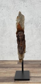 Montana Cottonwood Indian Carving A. Oliver
