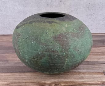 Jeremy Diller Raku Studio Pottery Vase