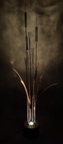 Mid Century Curtis Jere Cattails Lamp