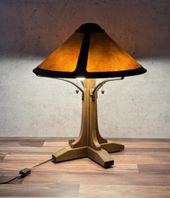 Arts & Crafts Warren Hile Mission Oak Lamp
