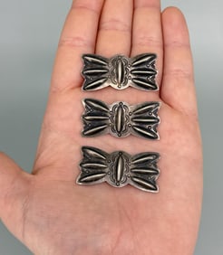 Navajo Sterling Silver Concho Belt Butterflies