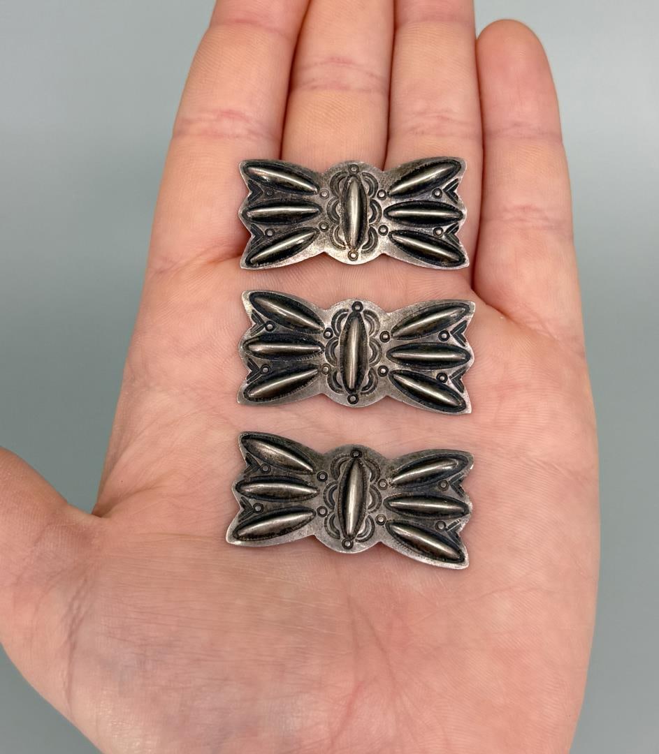 Navajo Sterling Silver Concho Belt Butterflies (1 of 3)