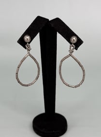 Navajo Liquid Sterling Silver Circle Drop Earrings