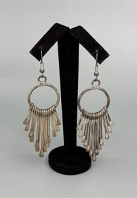Navajo Sterling Silver Spoon Earrings