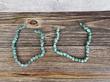 Turquoise Blue Howlite Nugget Strands
