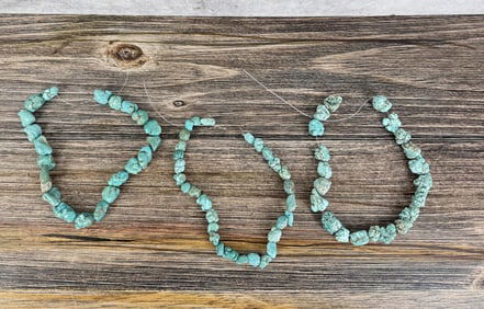 Turquoise Blue Howlite Nugget Strands