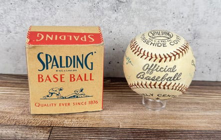 1950s Pioneer League Coach Autographed Baseball