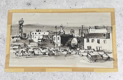 Walter Hook Missoula Fair Watercolor Painting