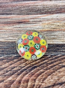 Antique Art Glass Millefiori Paperweight
