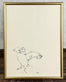 Minimalist Line Sketch Of Puffin