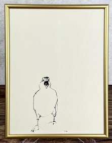 Minimalist Line Sketch Of Puffin