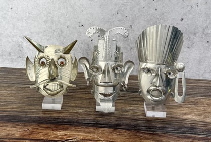 Mexican Folk Art Metal Masks