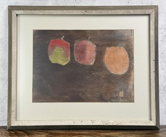 Walter Hook Fruit Still Life Gouache Painting