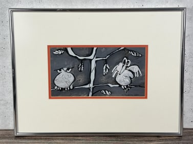 Walter Hook Birds Gouache Painting